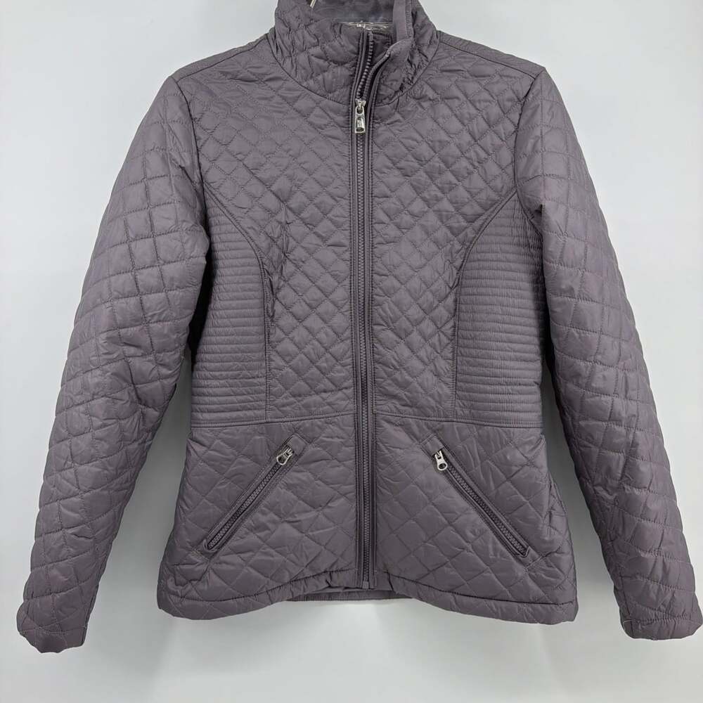 North Face Quilted Luna Jacket Insulated Womens Medium Full Zip Purple